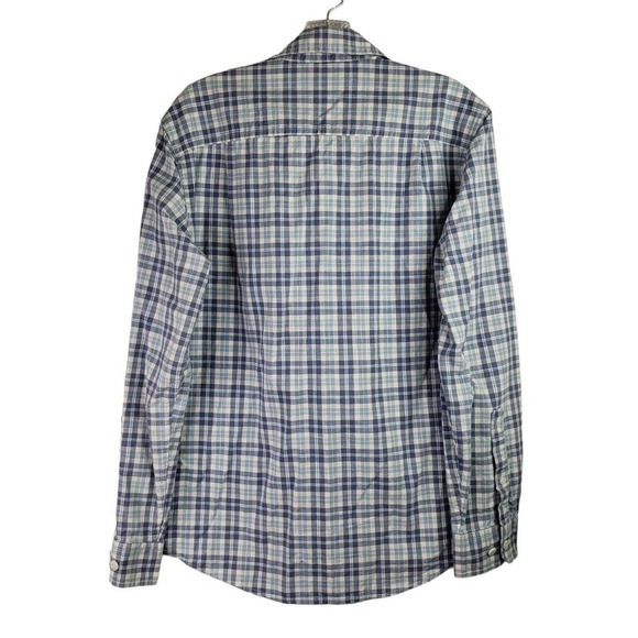 LL Bean Guide Shirt Men's Small Blue Plaid Cotton Outdoor Camping - Picture 3 of 9